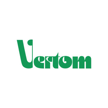 Logo Vertom en vert, typographie moderne avec lettrage stylisé et épuré